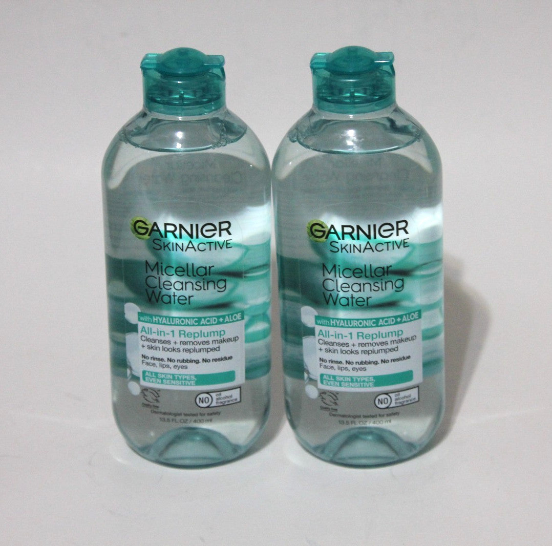 Garnier SkinActive Micellar Cleansing Water All-in-1 Replenishing 13.5oz - Pack of 2