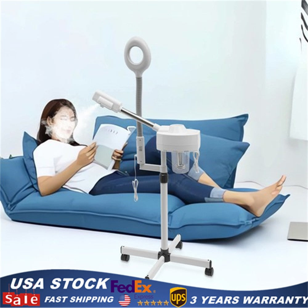 2-in-1 Facial Steamer with Magnifying Lamp, Ozone Spa Skin Care Device