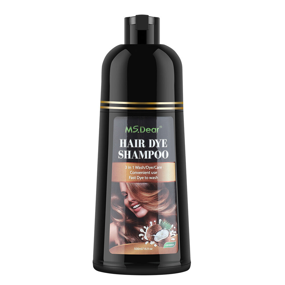 Hair Dye Shampoo, 500ml Herbal Color Wash