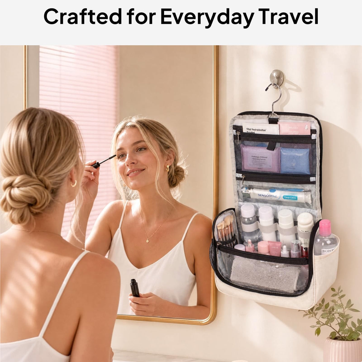 Waterproof Travel Hanging Toiletry & Makeup Organizer Bag for Women Men
