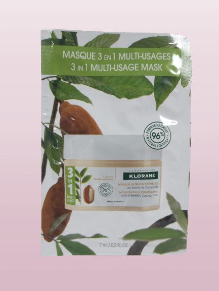 Klorane Nourishing & Repairing Hair Mask with Organic Cupuacu - 25 Sachets