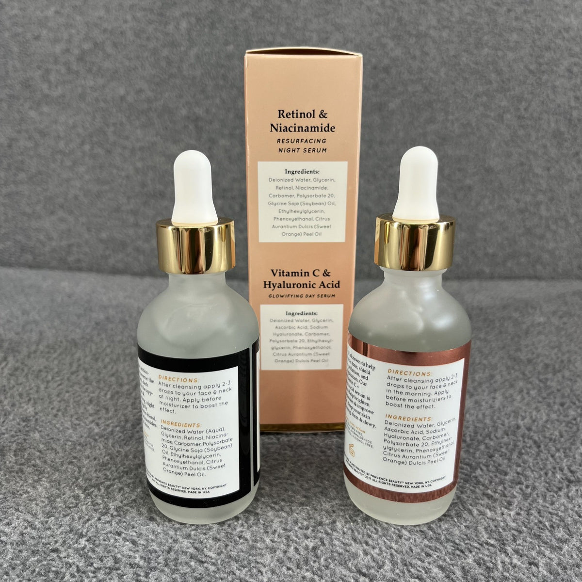Provence Beauty Day & Night Face Serum Duo - Natural Vegan 2 oz Each