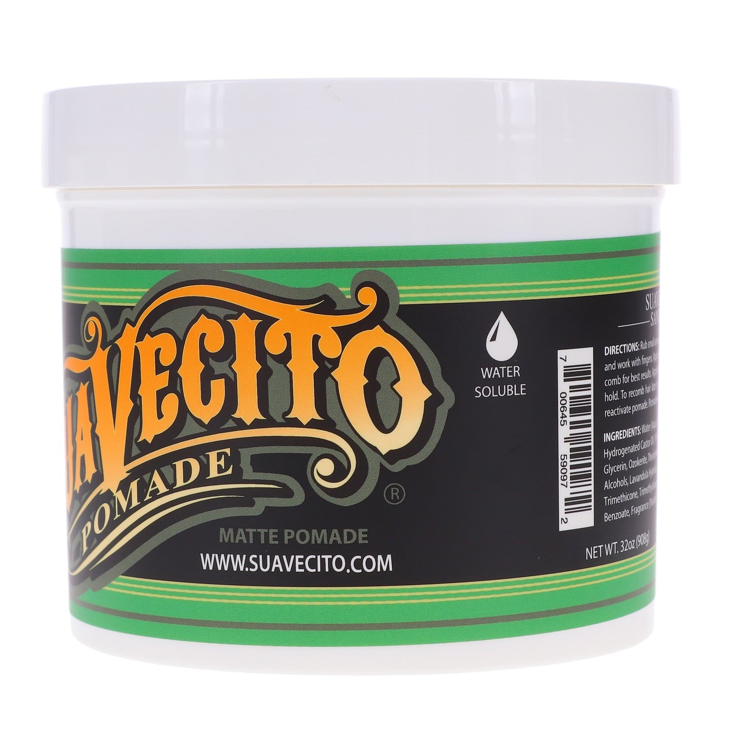 Matte Pomade 32 oz for Medium Hold & Healthy Finish - Suavecito