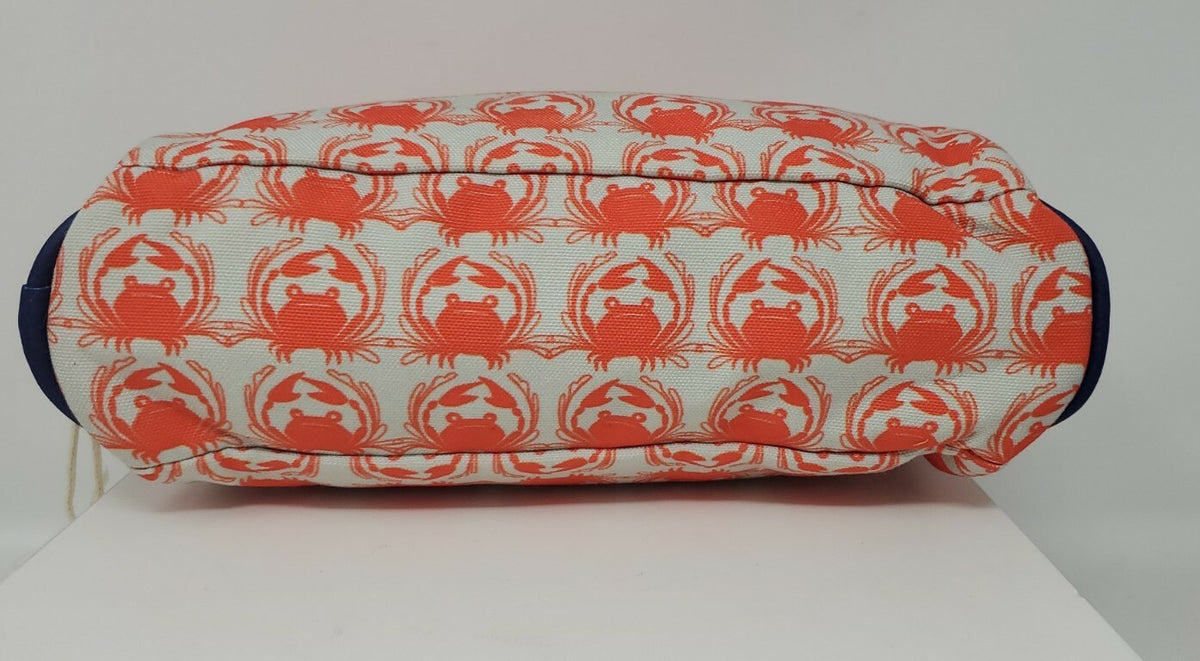 Large Nautical Crab Design Cosmetic Bag for Travel & Makeup Storage
