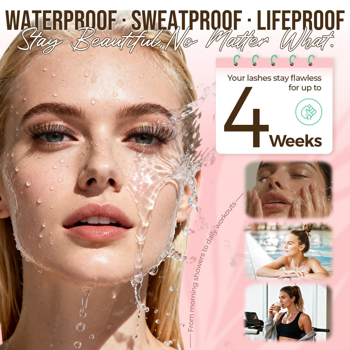 Waterproof Lash Cluster Glue - Strong Hold, Long-Lasting 4 Weeks, Fast Drying