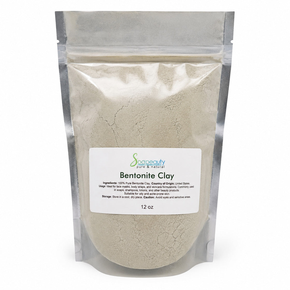 Bentonite Clay Powder Face & Body Mask - 100% Pure