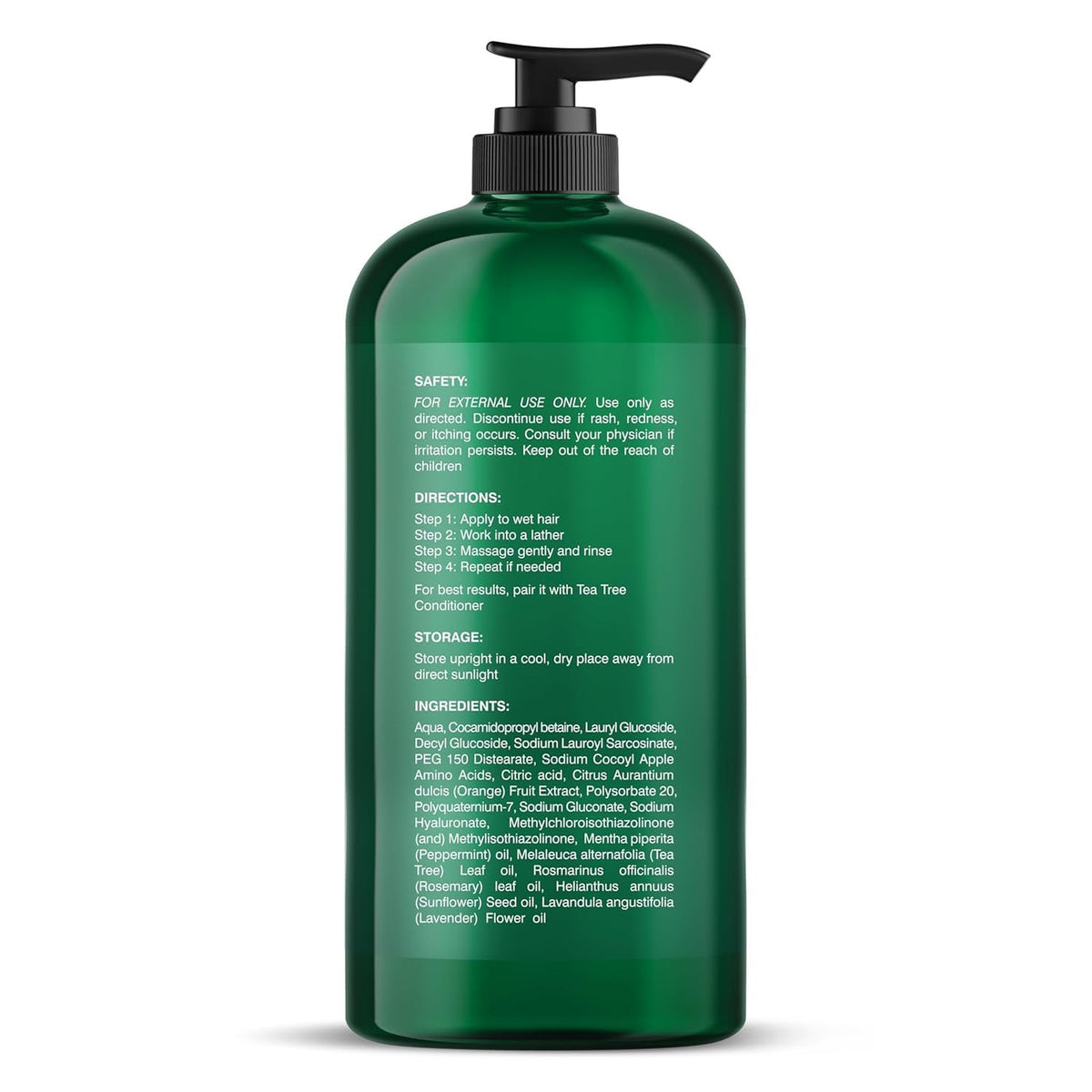 Tea Tree Shampoo 16 Fl Oz - Deep Cleansing Scalp Care