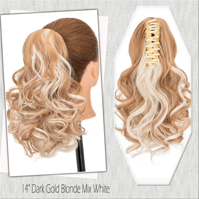 Fake Ponytail Clip-In Hair Extension Thick Natural Look 14 Inches