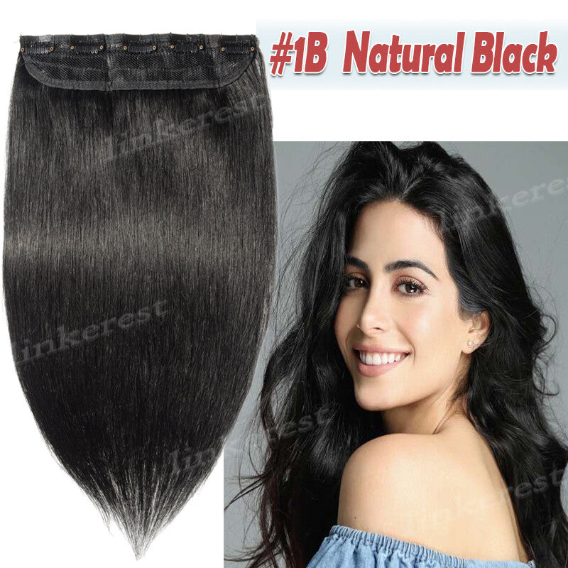 Remy Human Hair Extensions Clip-In Full Head Blonde 8-24 Inches