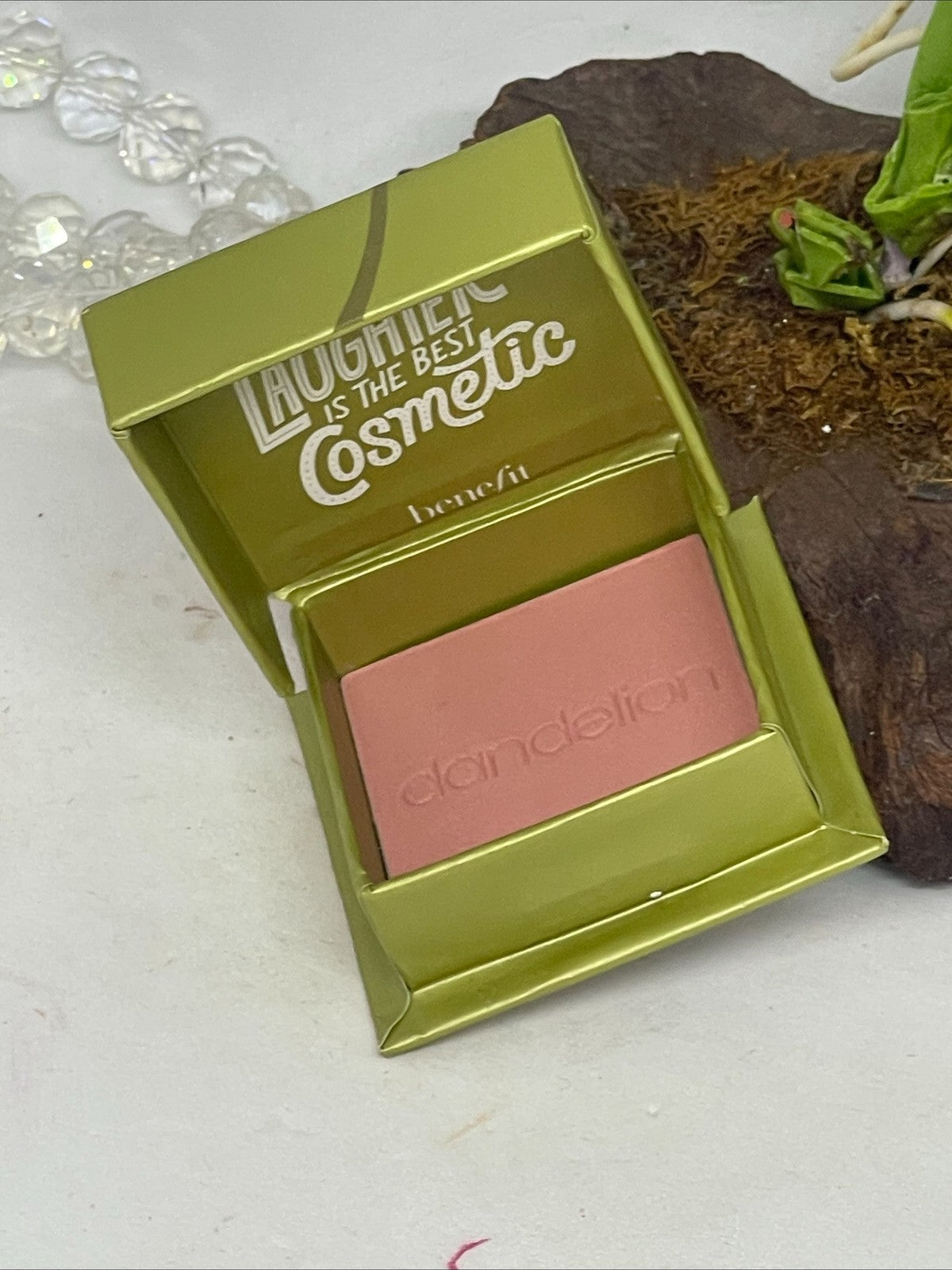 Benefit Dandelion Blush with Brush - Baby Pink, Travel Size, Satin Finish