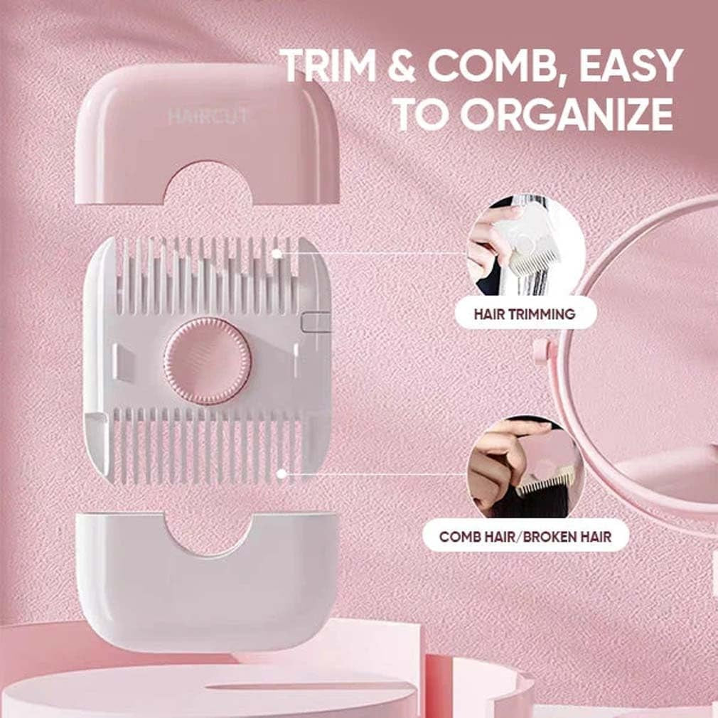2-in-1 Manual Hair Trimmer with 10 Replacement Blades and Razor Comb - White