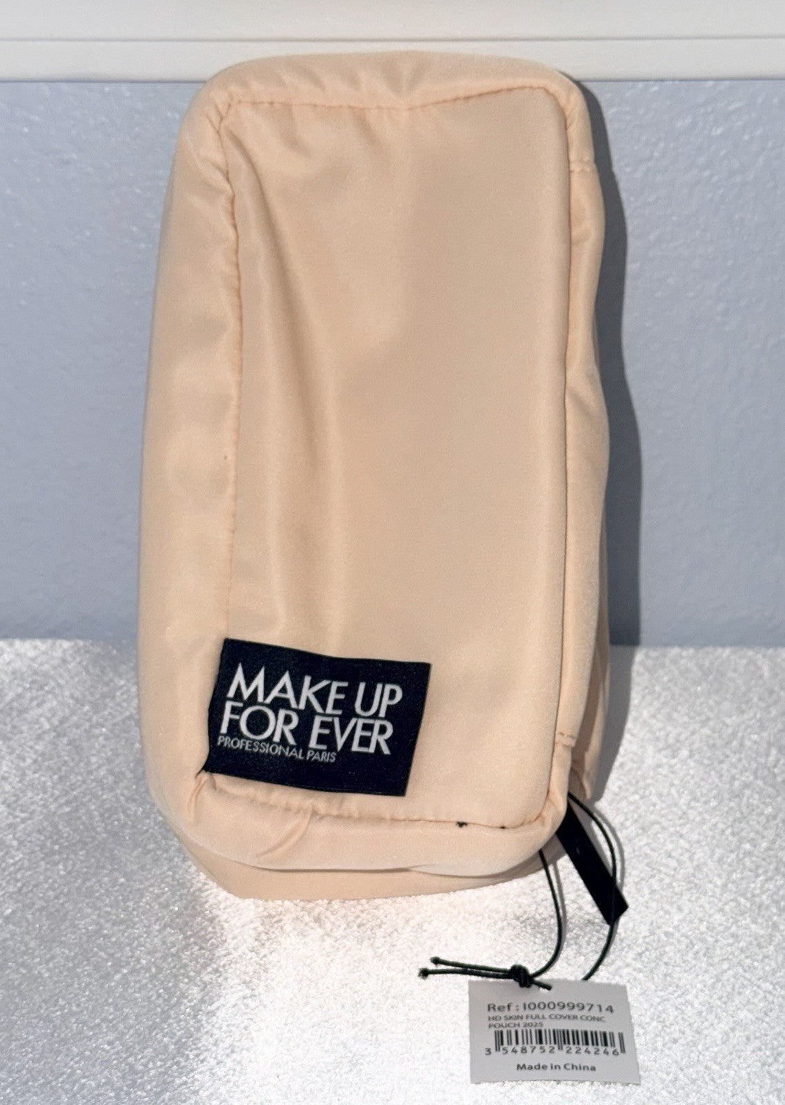 Makeup Organizer Pouch with Tag - Light Peach Cosmetic Bag