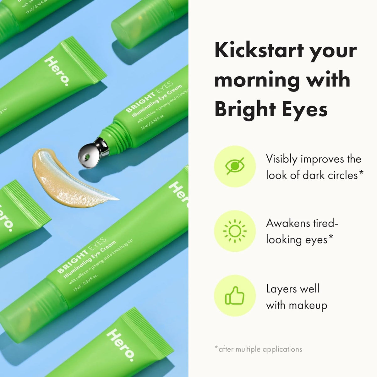 Bright Eyes Illuminating Eye Cream with Cooling Tip - 0.5 oz