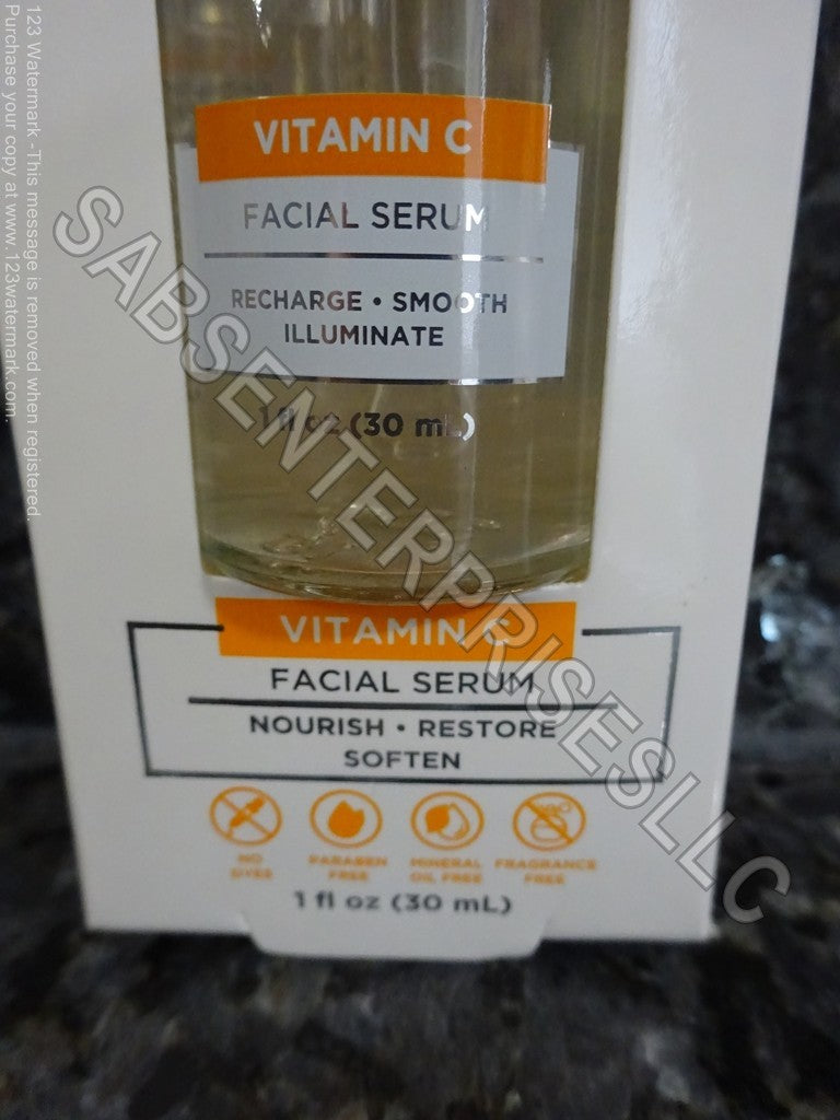 Vitamin C Facial Serum - Nourishing Restore & Softening, 5 Pack 1 FL oz