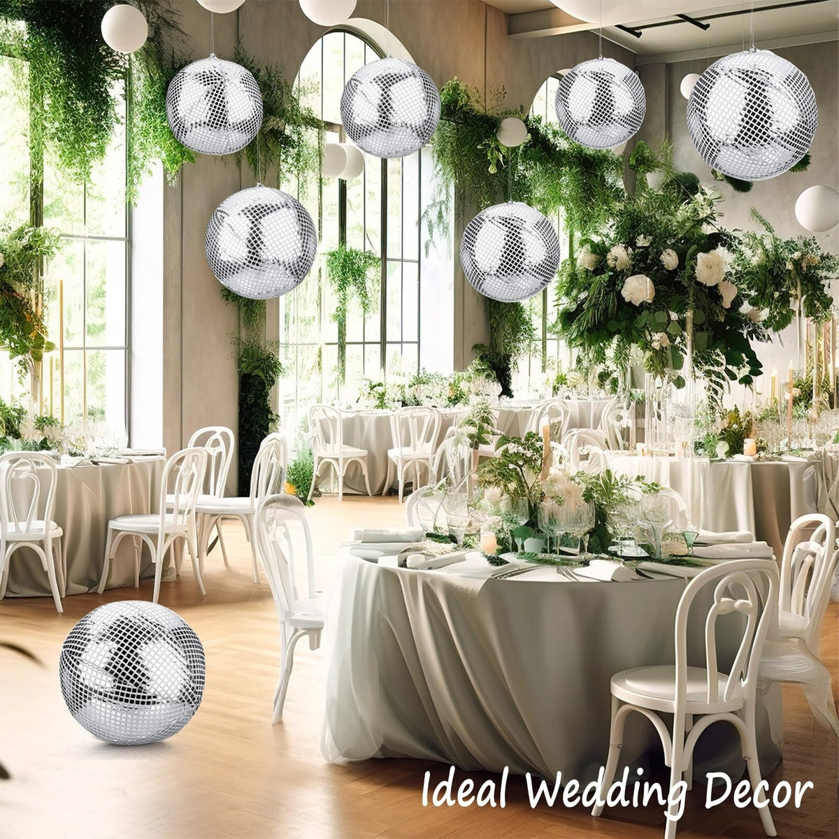 Inflatable Disco Ball Set - 11 Inch Folding Mirror Decor for Parties & Events