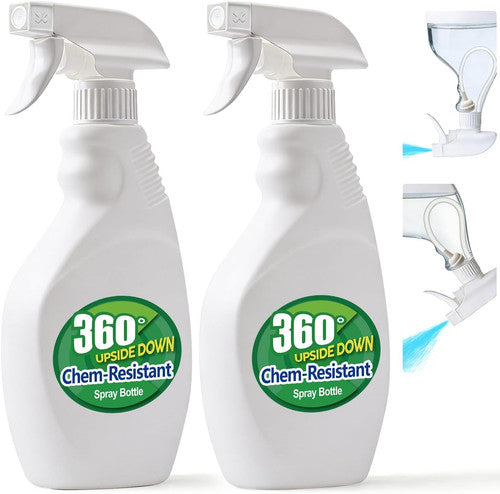 16 oz Plastic Spray Bottles for Cleaning & Gardening - 2 Pack