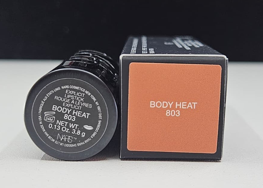 NARS Refillable Lipstick 803 Body Heat - Warm Orange-Golden Shade, Satin Finish