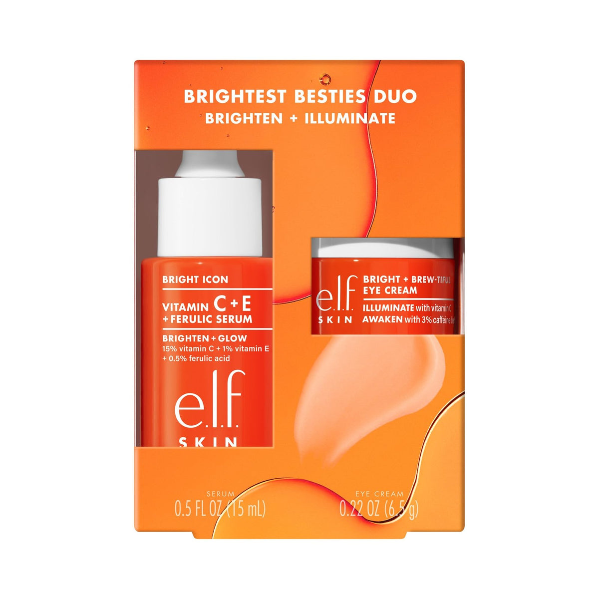 e.l.f. Skin Brightening Besties Duo Travel Skincare Set - Mini Orange