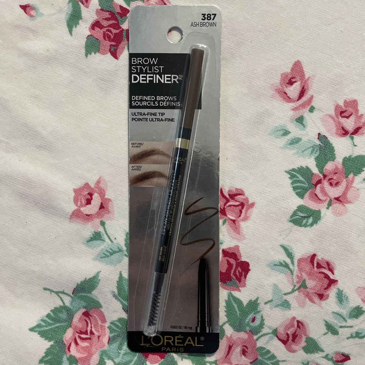 L'Oréal Brow Stylist Definer #387 Ash Brown Ultra-Fine Tip Eyebrow Pencil - Sealed