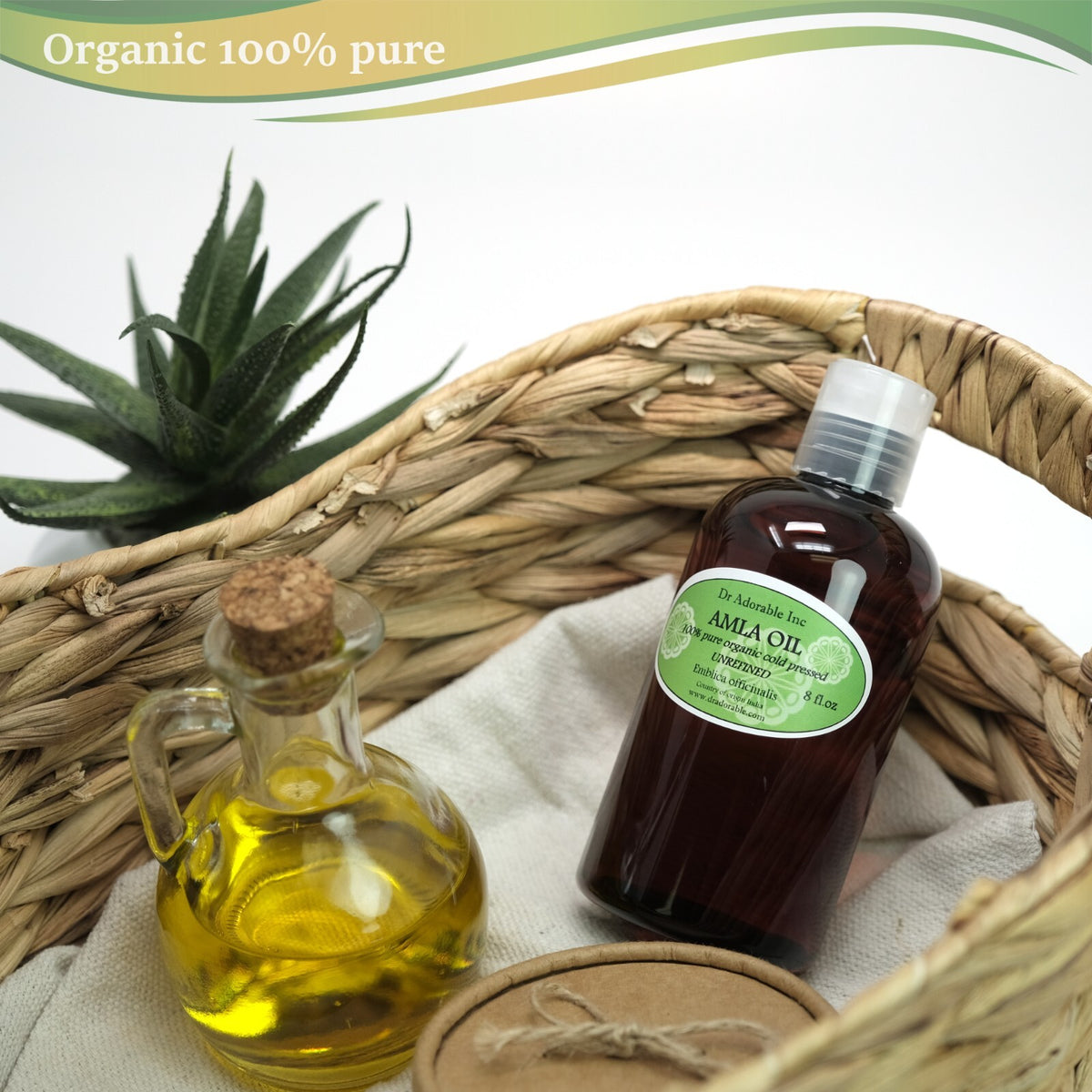 8 oz Organic Amla Oil Cold-Pressed Indian Gooseberry