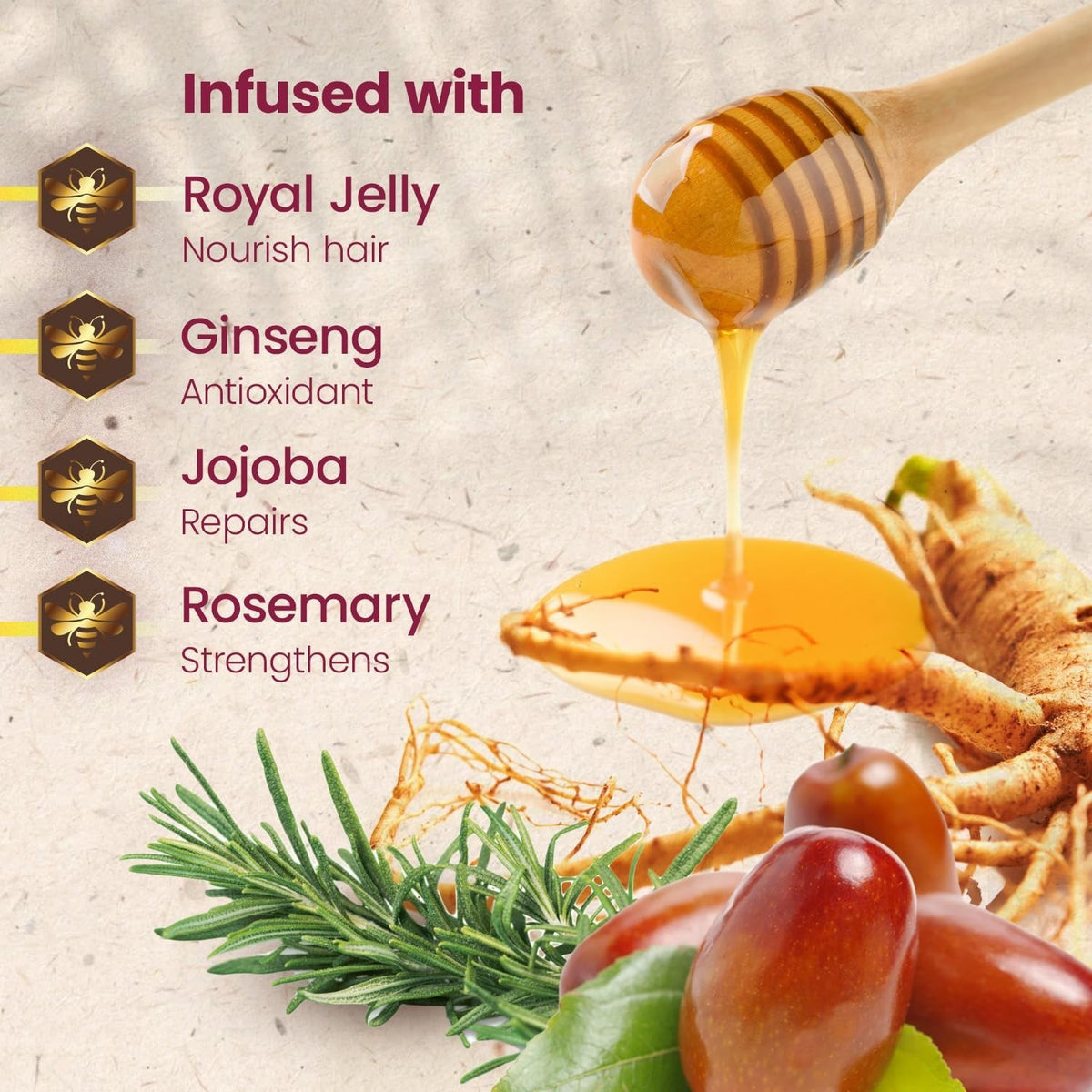 Hair Growth Shampoo with Ginseng & Royal Jelly