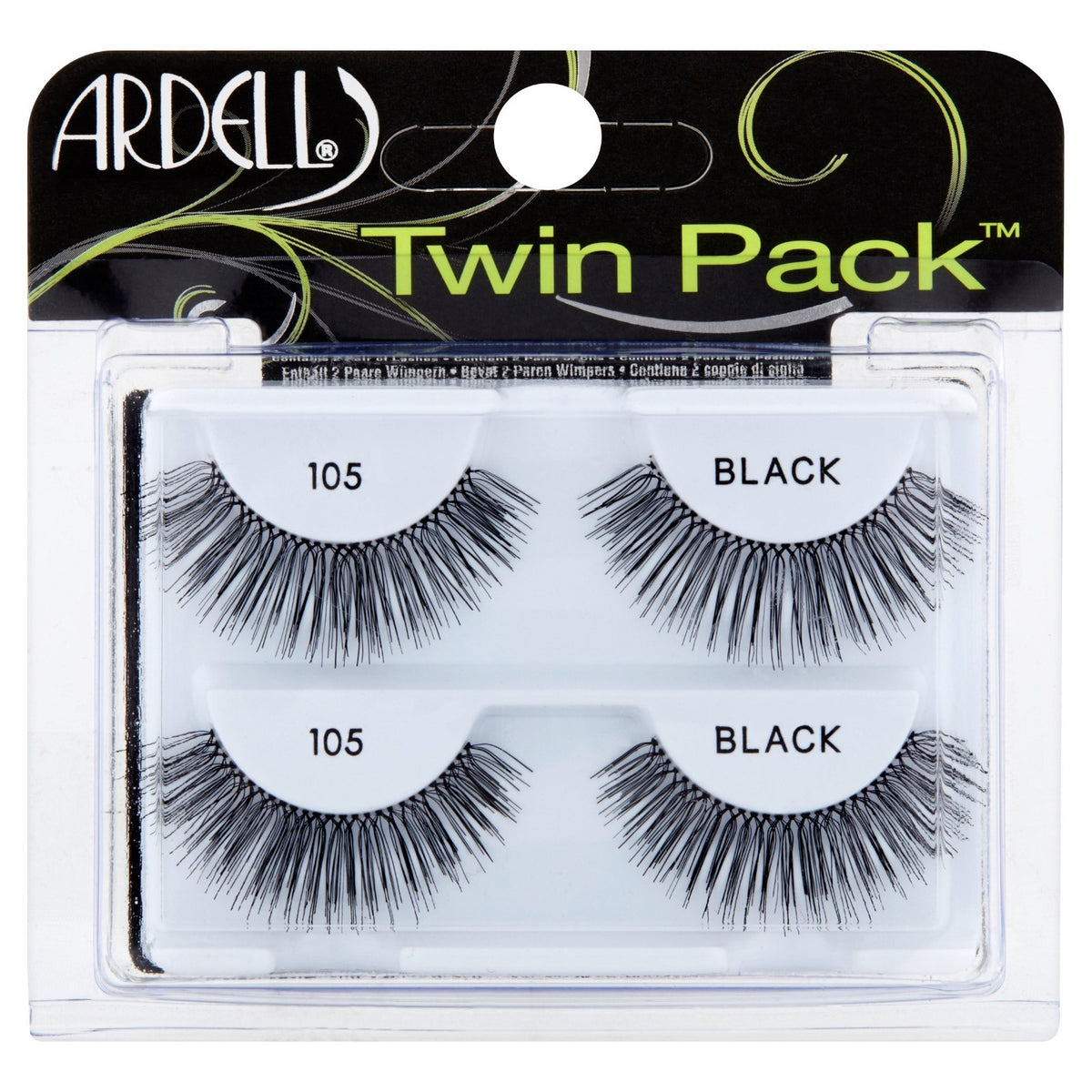 Ardell Twin Pack False Eyelashes - Styles 105 & Black, 2 Pairs