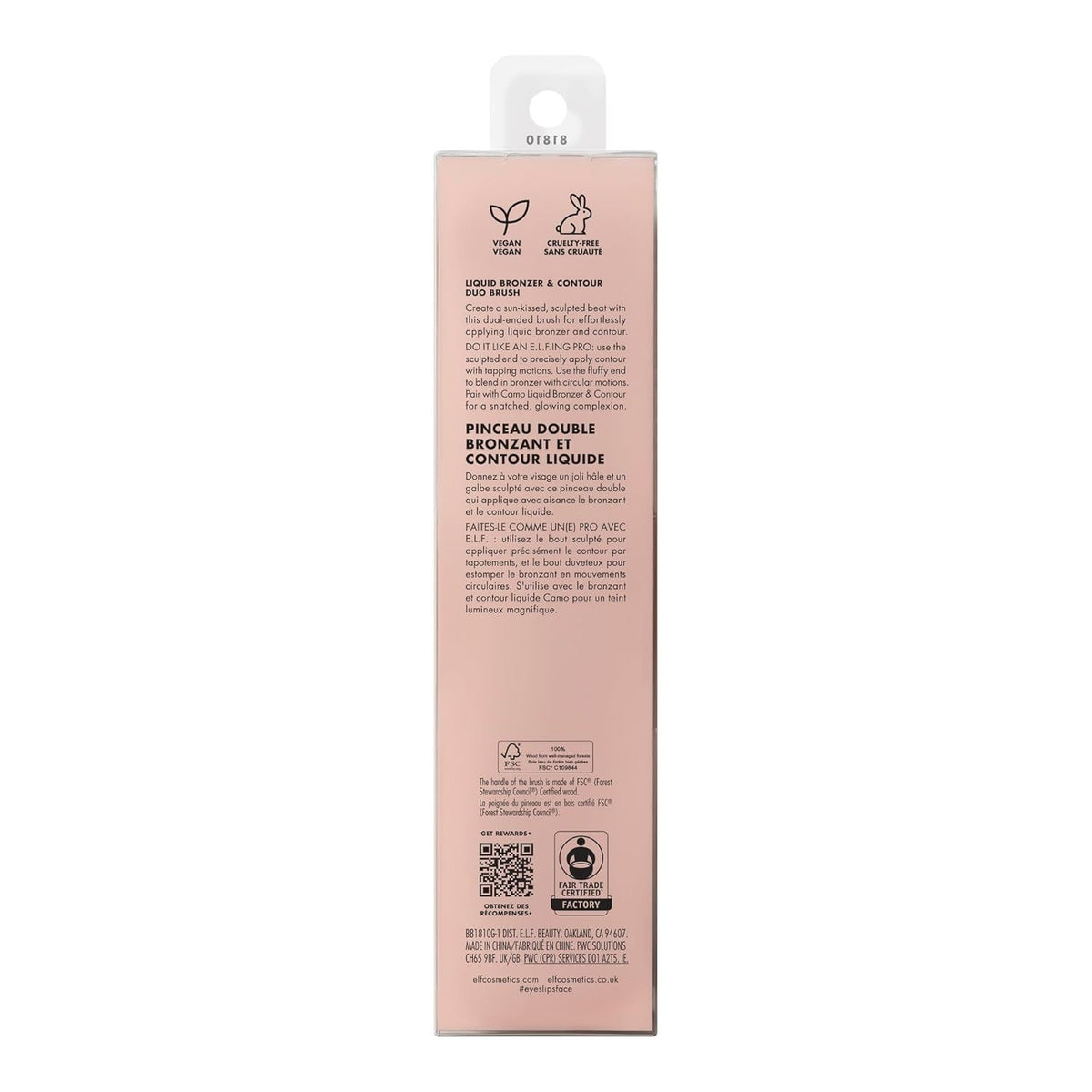Liquid Bronzer & Contour Duo Brush - Vegan & Cruelty-Free Face Makeup Tool