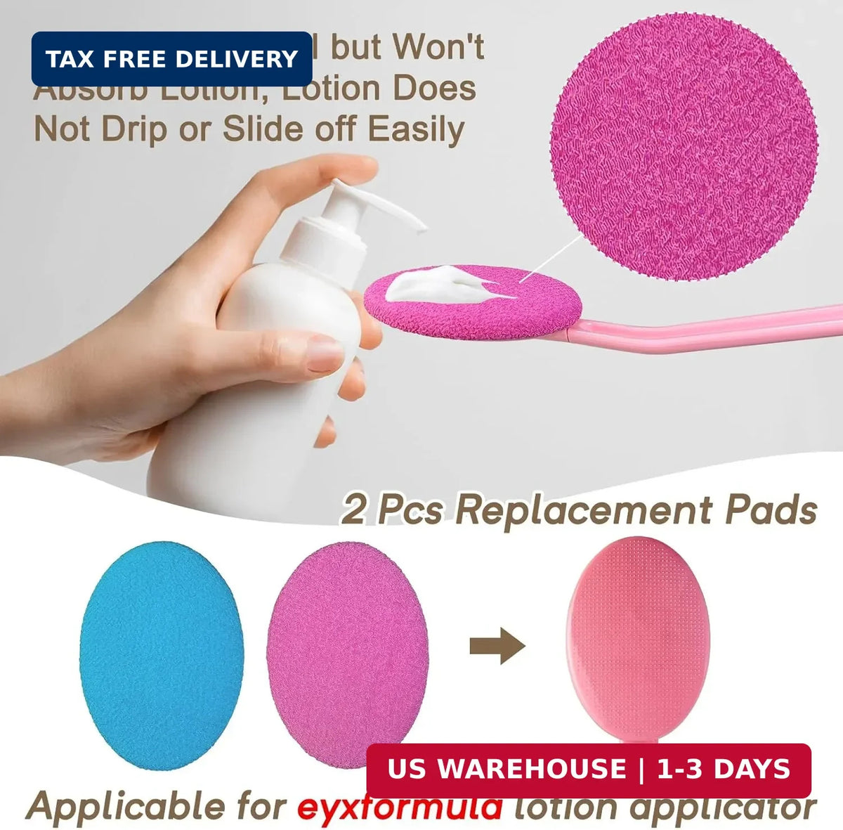 Reusable Lotion Applicator Pads for Body, Back, Legs - Washable Skin Care Tools