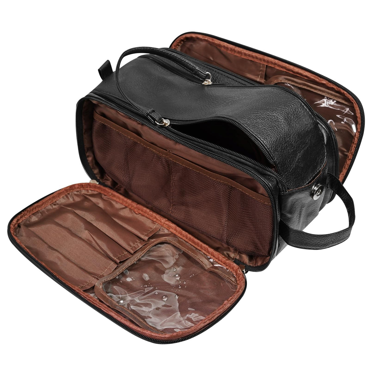 Large Water-Resistant Travel Toiletry Bag for Men with Multi-Compartments