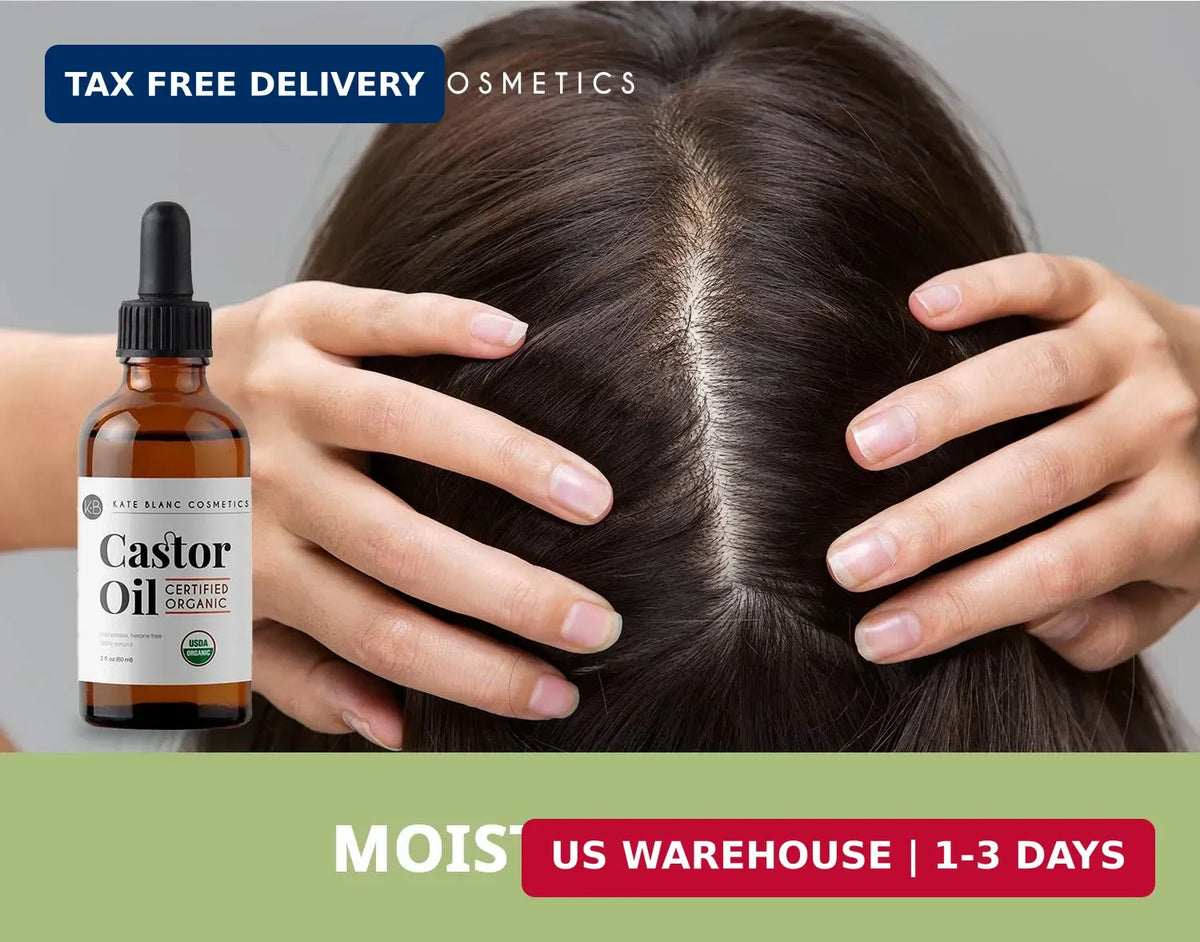 Organic Castor Oil for Hair & Skin - 2oz Pure & USDA Certified