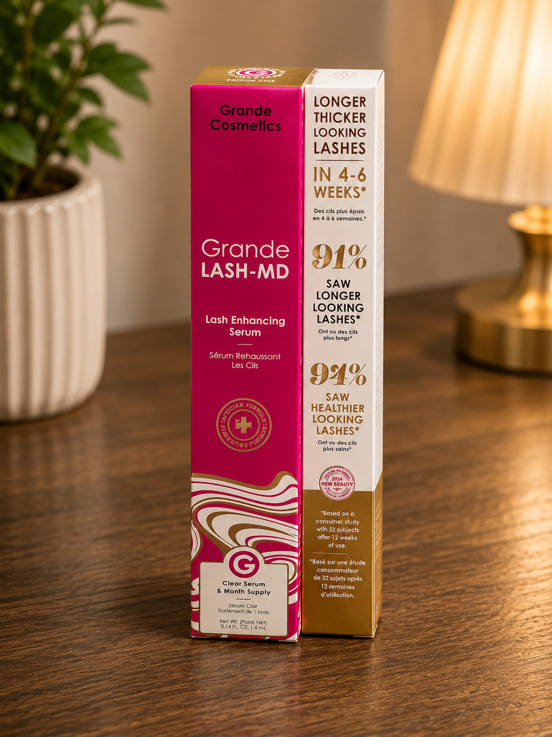 Grande Lash-MD Lash Enhancing Serum 4ML - 6 Month Supply, Eyelash Growth Serum