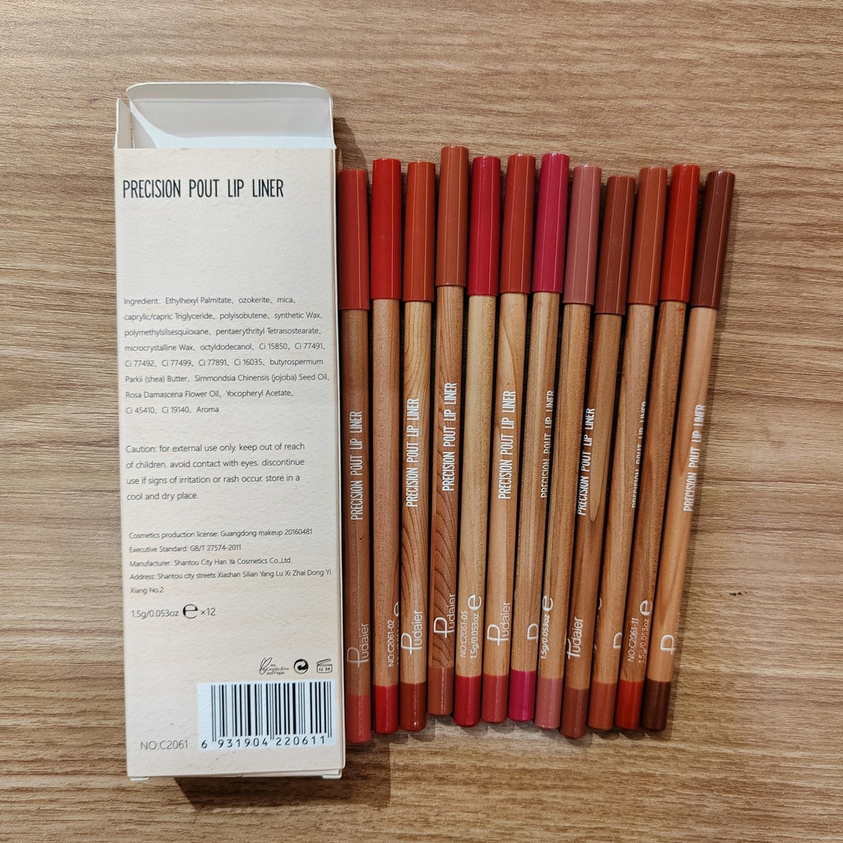 Lip Liner Set 12 Colors - Matte Waterproof Cruelty-Free Makeup Kit