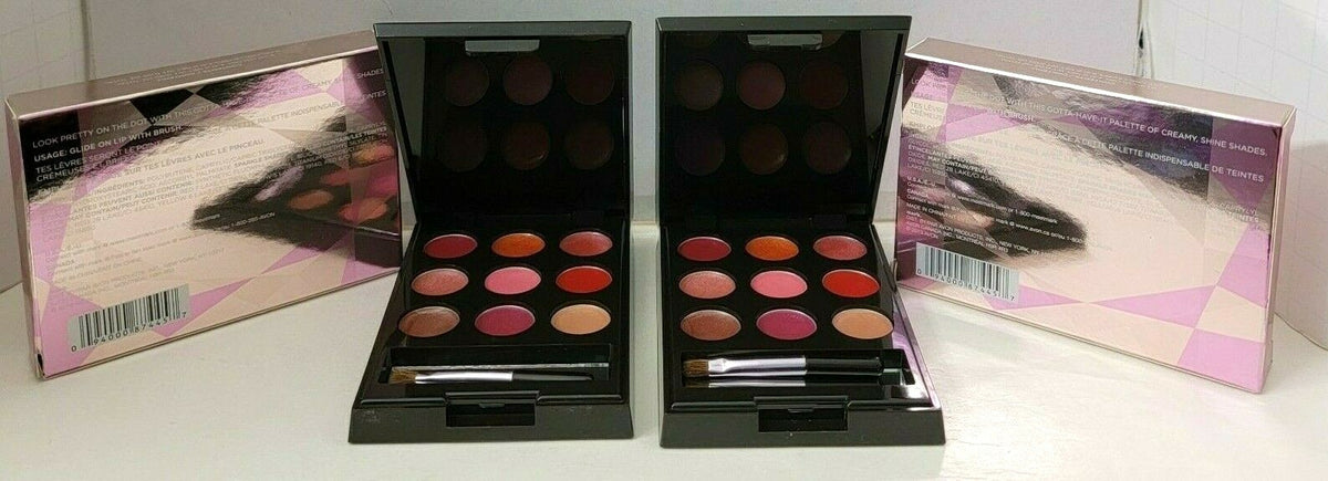 Lip Color Compact Set - 2 Pack, 9 Shades Each, Lip Makeup