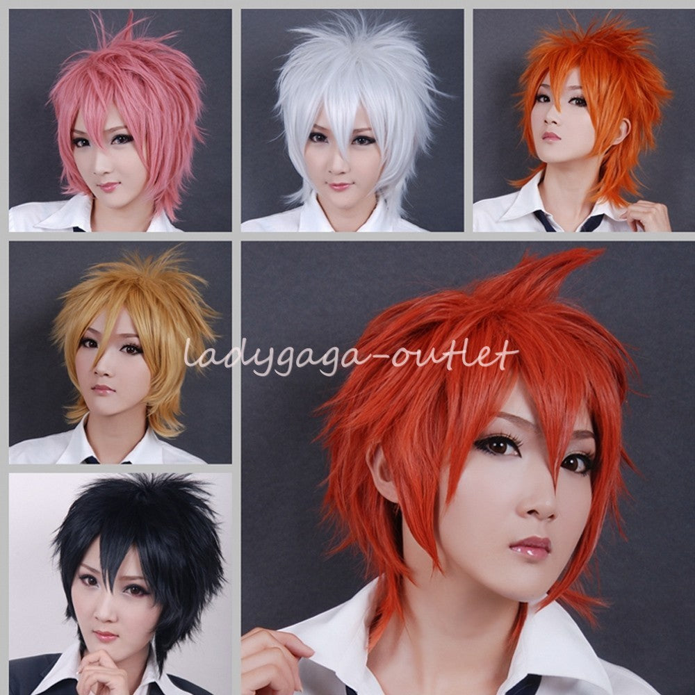 Unisex Short Pixie Wig for Cosplay and Costume Parties - Synthetic Hair