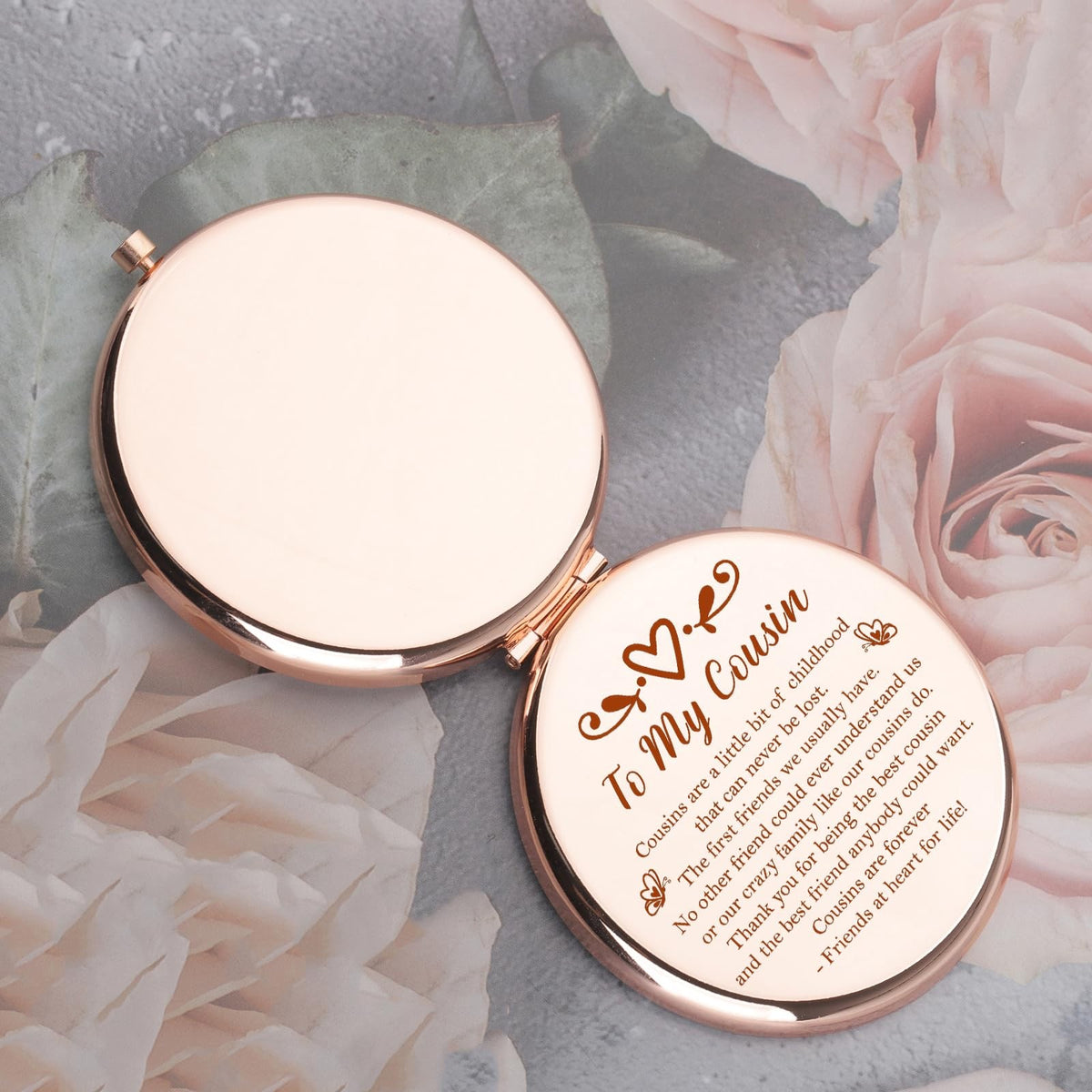 Personalized Compact Pocket Mirror for Women BFF Friendship Gift