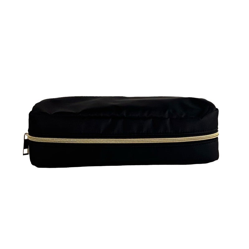 Medium Black Zippered Nylon Storage Bag - Customizable Organizer