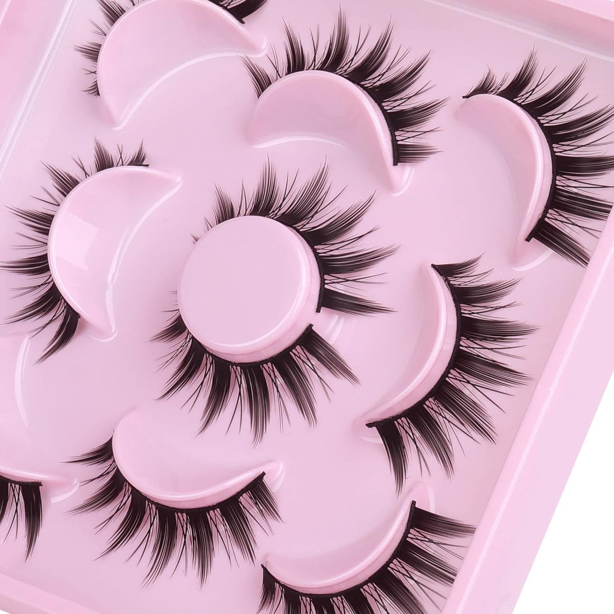 Manga False Eyelashes Spiky Natural Look Wispy Mink Doll Eye Makeup