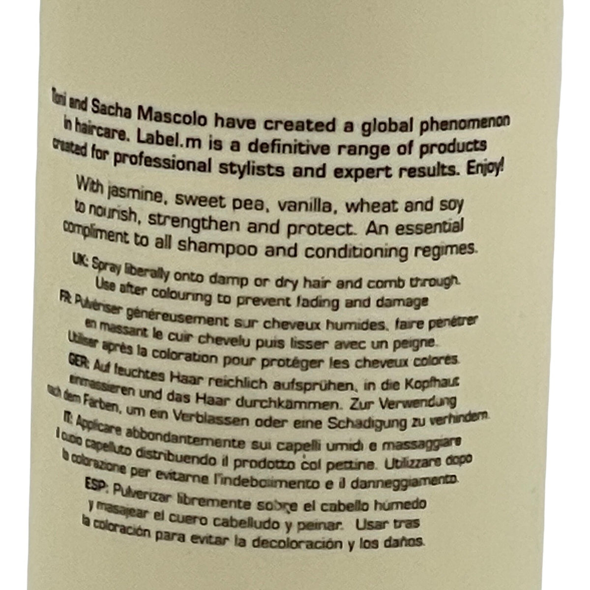 Label M London Protein Spray - Nourishing Jasmine & Vanilla 8.5 oz 2 Pack