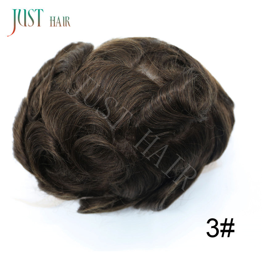 Men's Human Hair Toupee Replacement System - Ultra Thin Skin Hairpiece