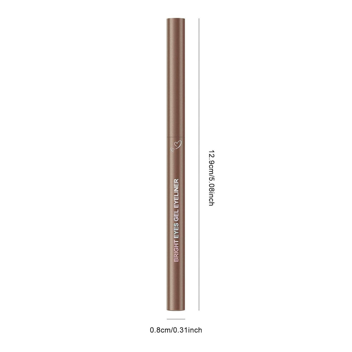 Light Brown Gel Eyeliner Pencil - Smooth Creamy #03, Matte Finish, Retractable