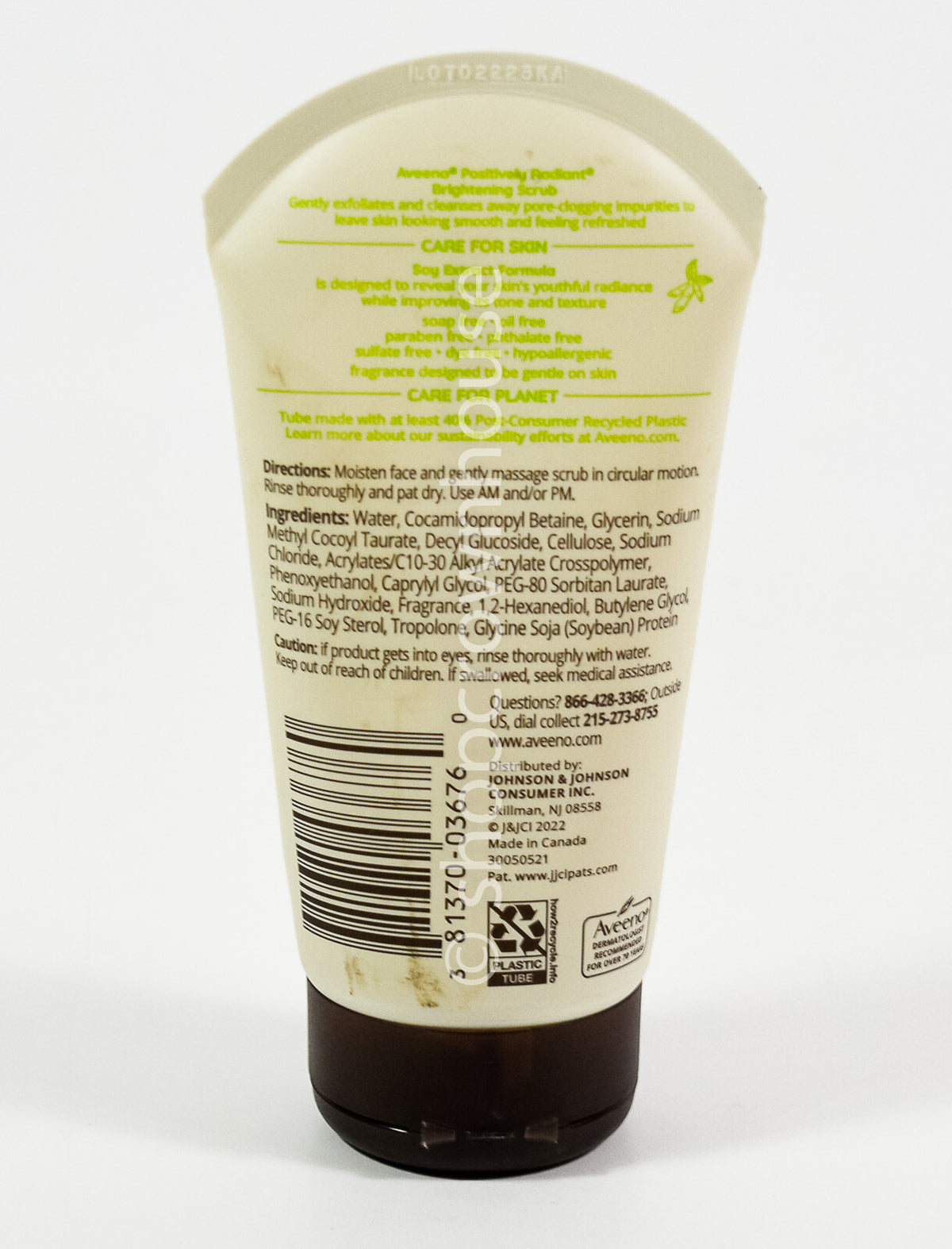 Aveeno Positively Radiant BRIGHTENING SCRUB 5oz exfoliate cleanse All