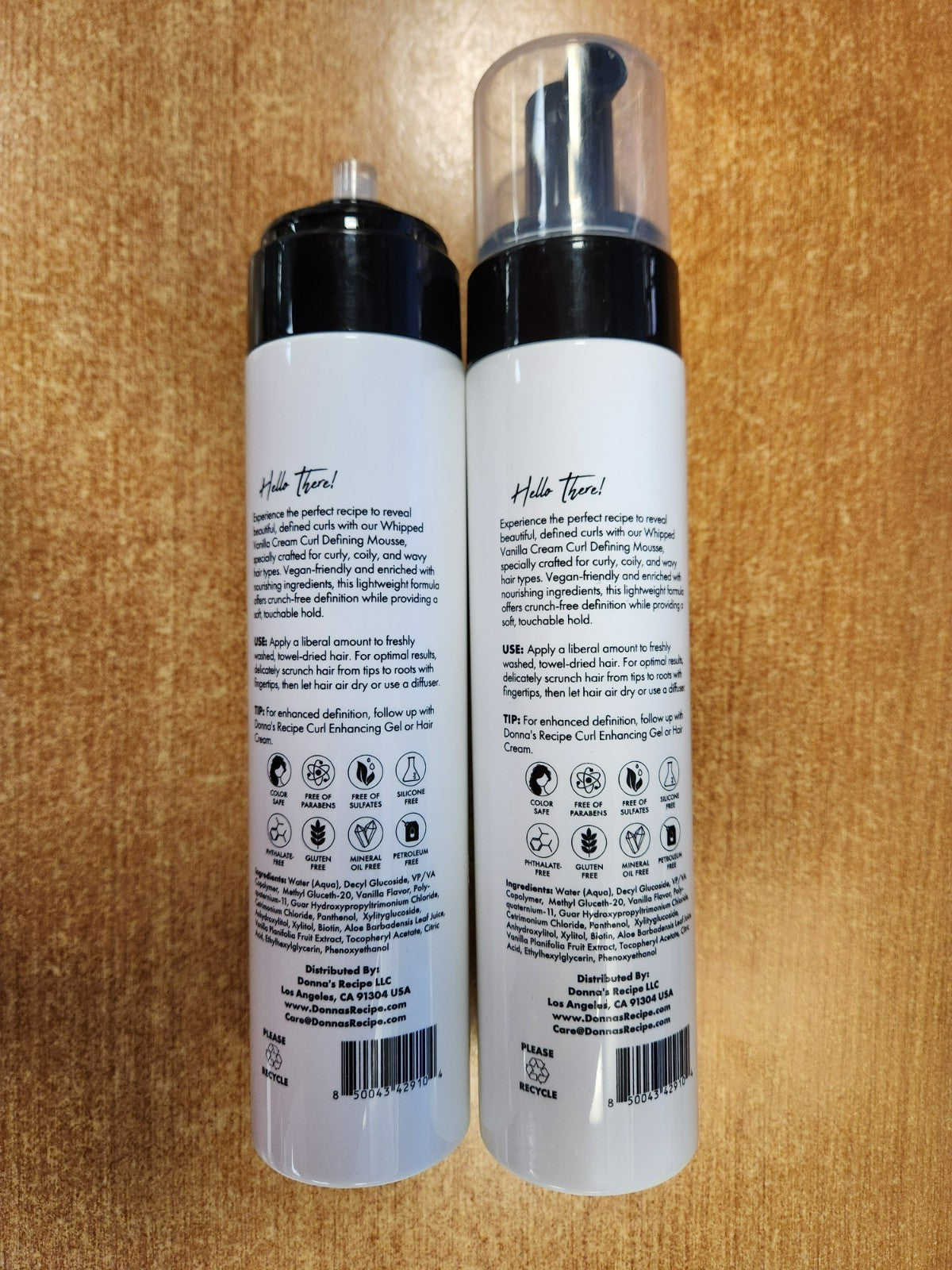2 Pack Vanilla Curl Defining Mousse - Lightweight, Vegan, Frizz-Free Styling