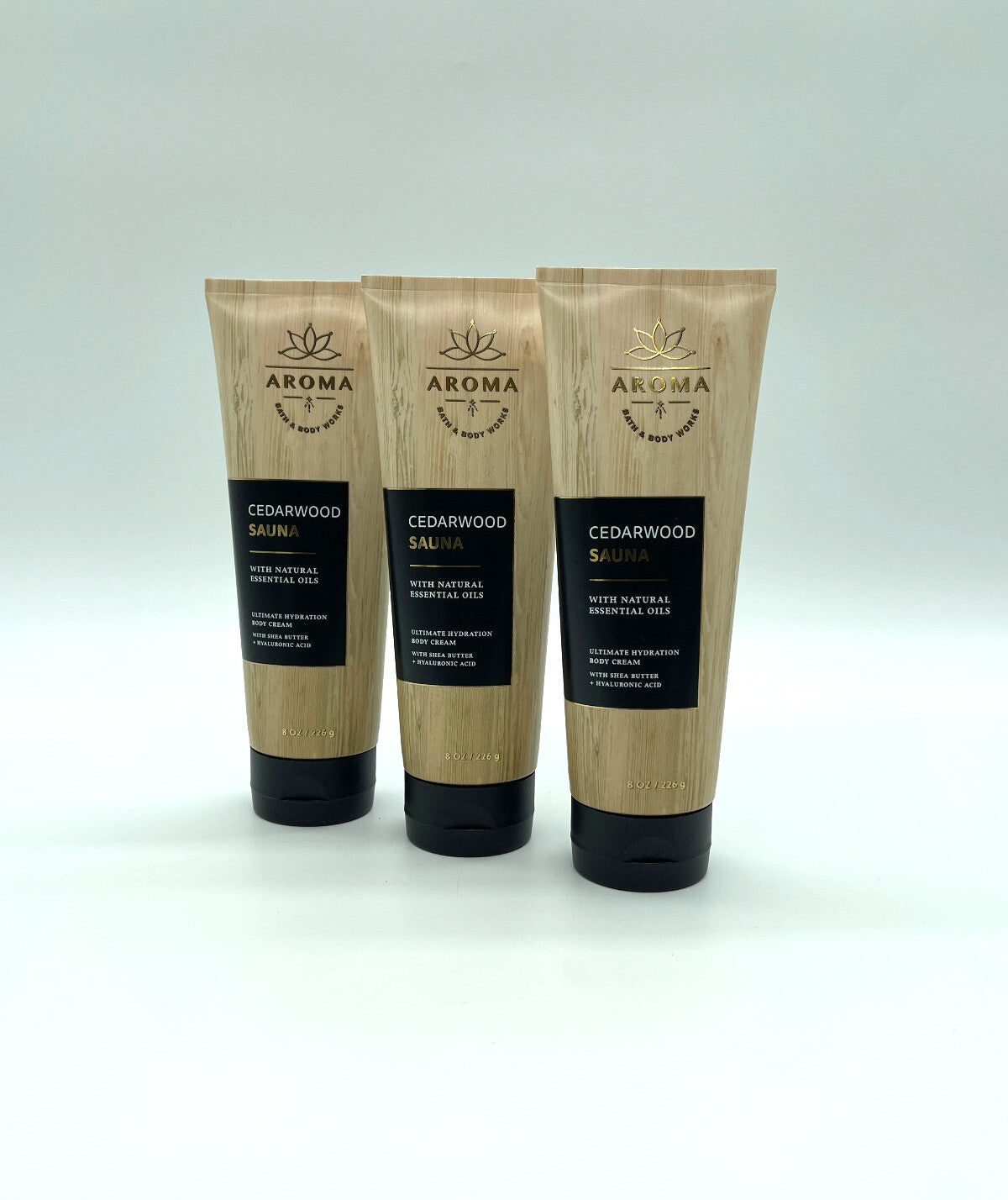 Cedarwood Sauna Aromatherapy Body Cream - Set of 3