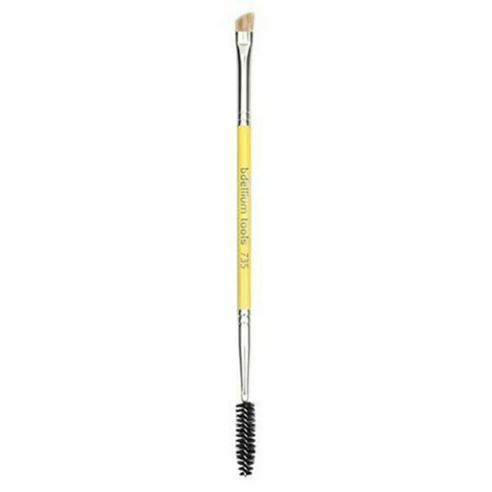 Double End Brow and Lash Makeup Brush - Angled Spoolie for Eyes