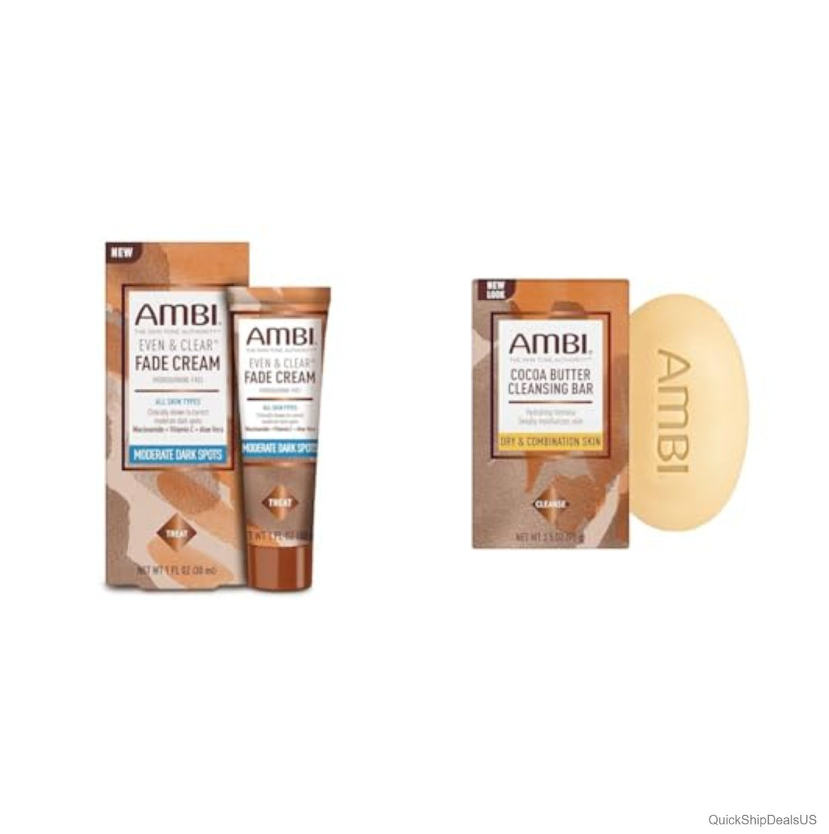 Dark Spot Corrector & Cocoa Butter Cleansing Bar Bundle for Face - 3.5 Oz