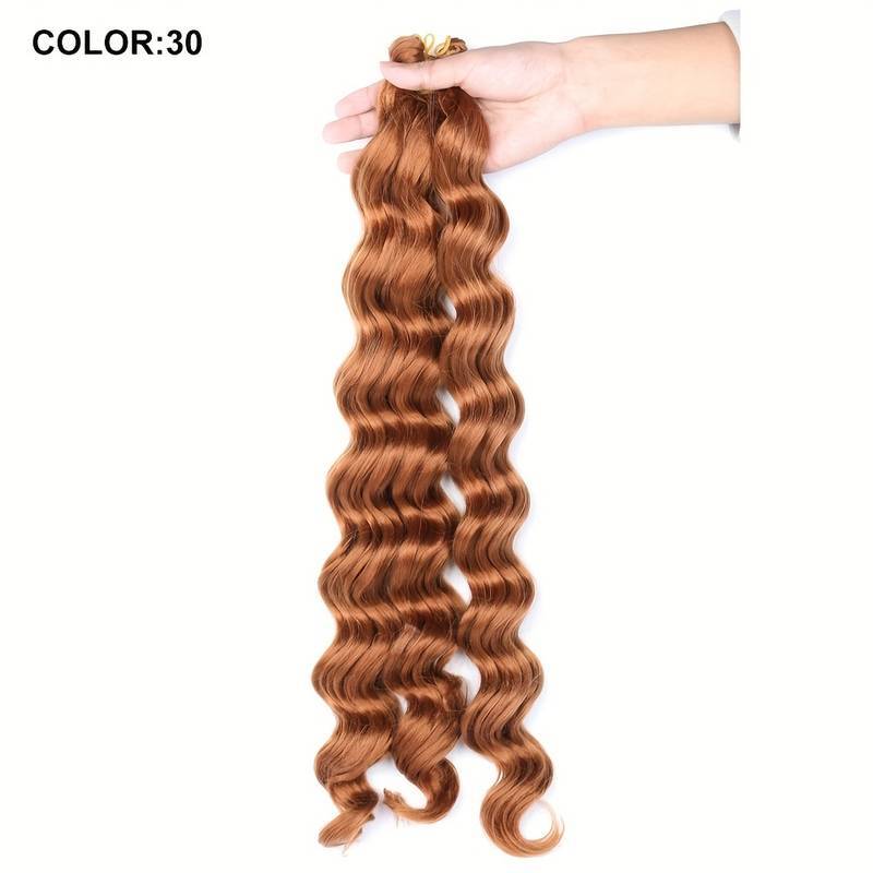 Synthetic Deep Wave Braiding Hair Bulk 18 Inch for Box Braids & Twists