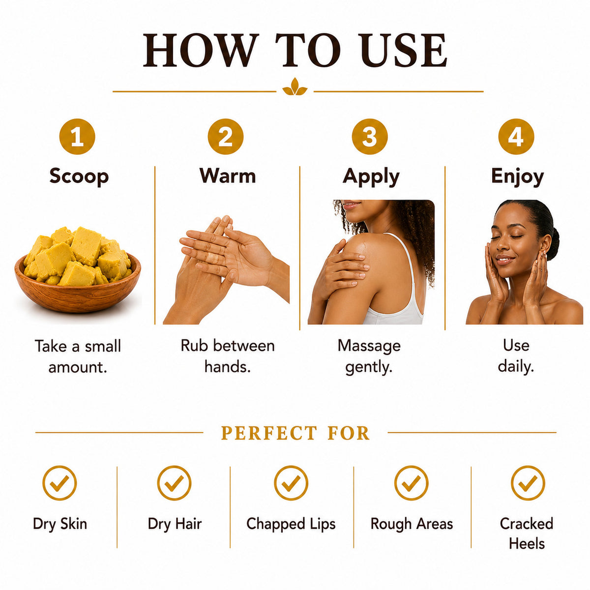 African Black Soap Paste & Shea Butter Combo Set - Natural Skin Care 8 oz