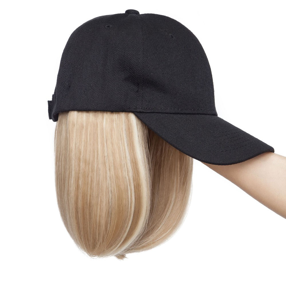 Instant Style 6-Inch Straight Cap Wig with Adjustable Baseball Hat - Synthetic Hair