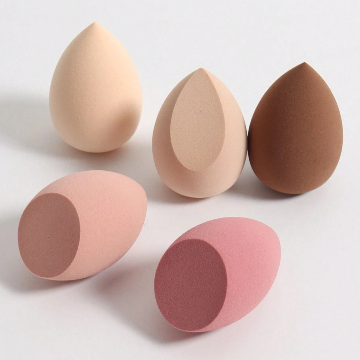 5-Piece Makeup Sponge Set for Foundation Blending - Soft Latex-Free Beauty Tools