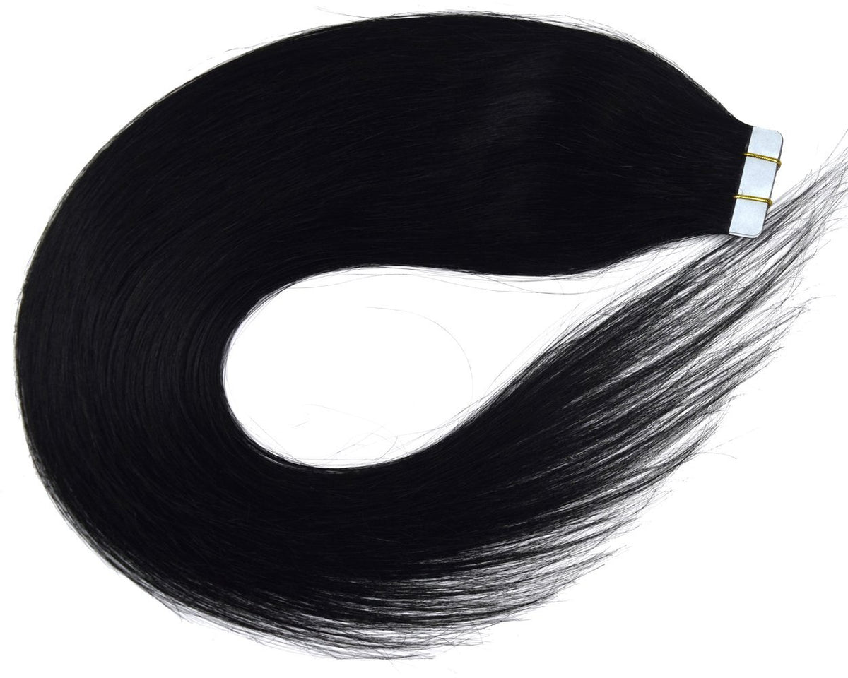 Remy Hair Tape-In Extensions Full Head 40pc Natural Straight Human Hair